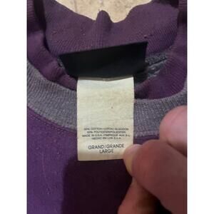 Vintage Hanes Signature Gray & Purple Sweatshirt L